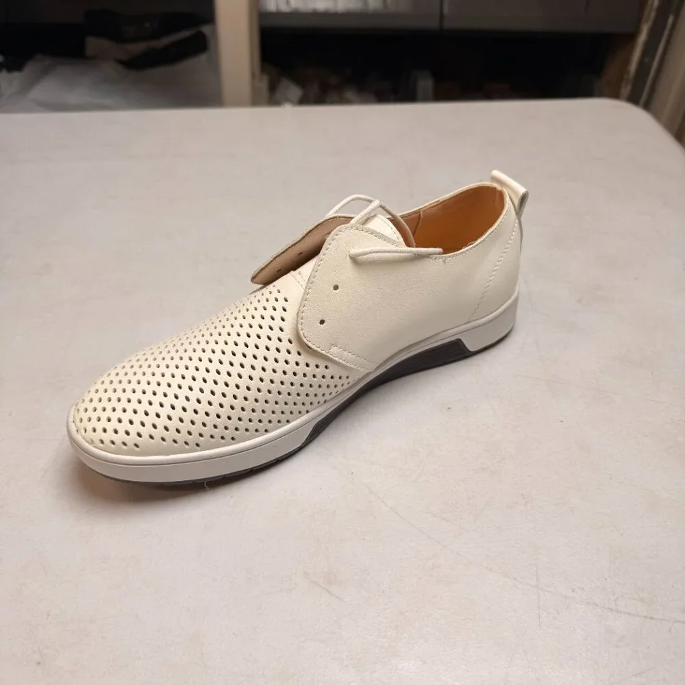 Santimon Men's US 7-10 White Casual Derby Shoes Breathable Non Slip‎ Sneakers